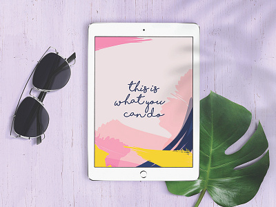 Summer iPad Mockup art blog calligraphy colors ipad mockup ipad pencil iphone lettering mockup pencil ui user interface