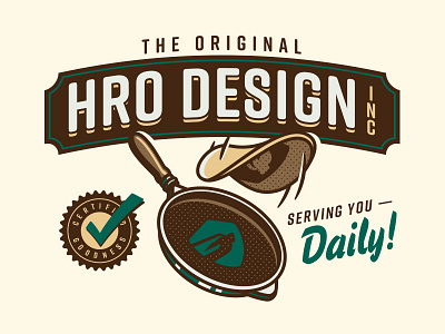 HRO Pancake badge classic old school pan pancake