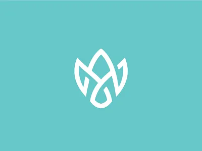Flower Bud bloom blossom logo lotus mark minimal minimalism ornate petal plant symbol