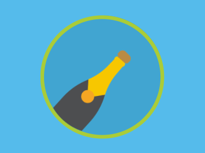 Credit Increase Illustration animation champagne circle gif illustration ui