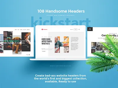 Drag & Drop Web Headers awesome web blue handsome headers header hero header minimalistic mistercreativ simple ui webdesign website designing