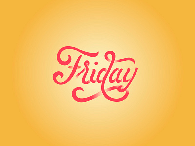 Friday- Lettering friday handmade font lettering typography vector type