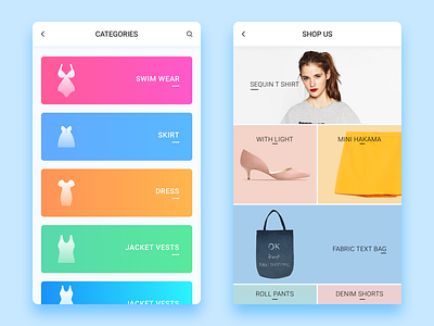 shop us blue color design layout ue ui ux