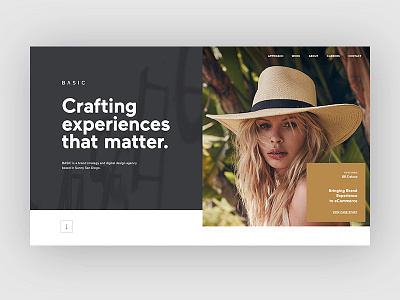 BASIC Redesign Exploration agency basic clean grid hero homepage portfolio type web