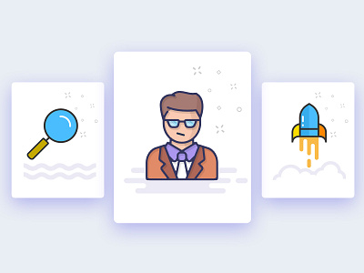 Illustration Icons booking colors flight icons illustration new scan tablet ticket ui ux