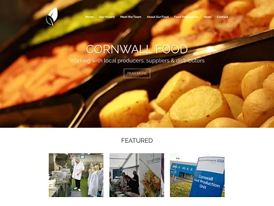Cornwall Food cornwall design food photography web website