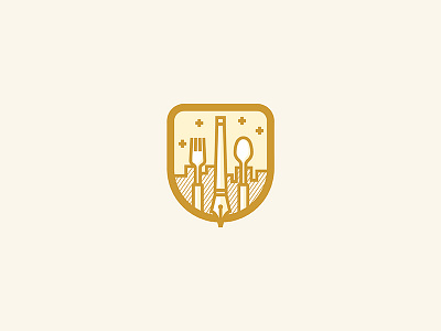 Brunch Noir badge design emblem logo logo design