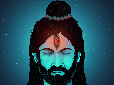 Sivan art digital hindu myth painting sivan