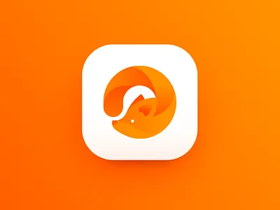 fOxygenic Icon app branding colors flat fox gradient icon illustration ios logo ui ux