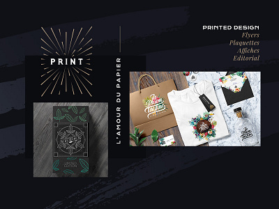 Website detail blue gold layout print webdesign