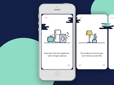 Onboarding 023 app appliances daily dailyui fridge illustrations onboarding tv ui washing