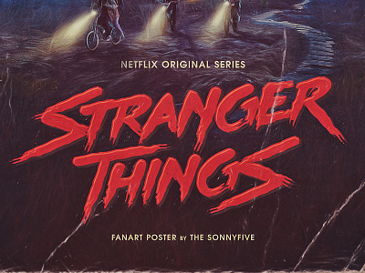 Stranger Things logo & poster 80s fanart netflix newretrowave retro series strangerthings thesonnyfive