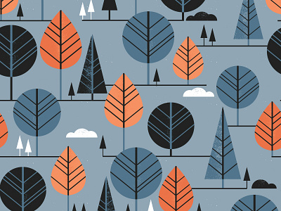 Happy Little Trees pattern pattern plants repeat