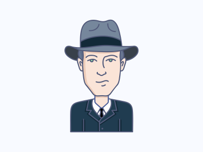 James avatar character character design design face illustration illustrator line linear vector