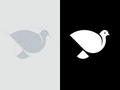 Dove concept dove grid illustration logo logo grid