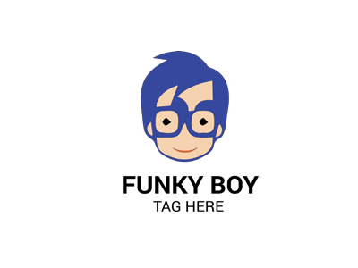 Funky Boy Logo boy child children fashion funky funky boy logo logo design nerd plany stylish vector logo