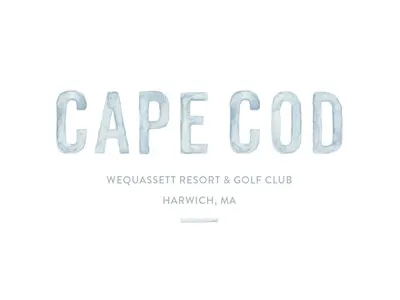 Cape Cod Invite blue cape cod hand lettering invitation lettering print resort save the date typography watercolor
