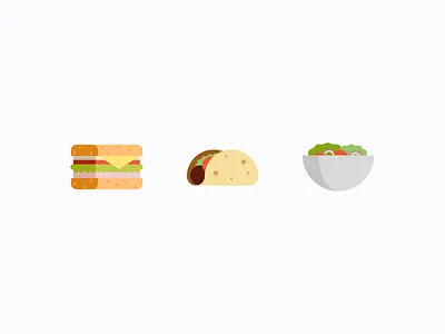Food Icons Pt. 1 bread emoji food icons meat salad sandwich taco tasty vegetables