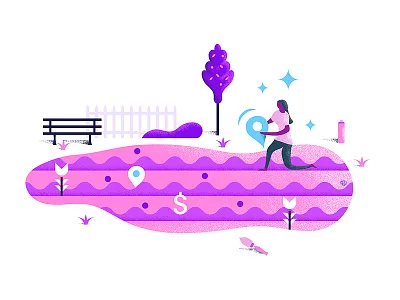 Gardening Data data gardening harvest illustration pink purple