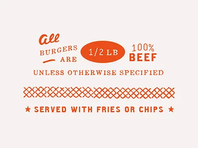 1/2 LB brewpub burgers handdrawn menu design menus mmbc print type