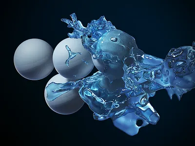 Wet Balls cinema 4d houdini octane render