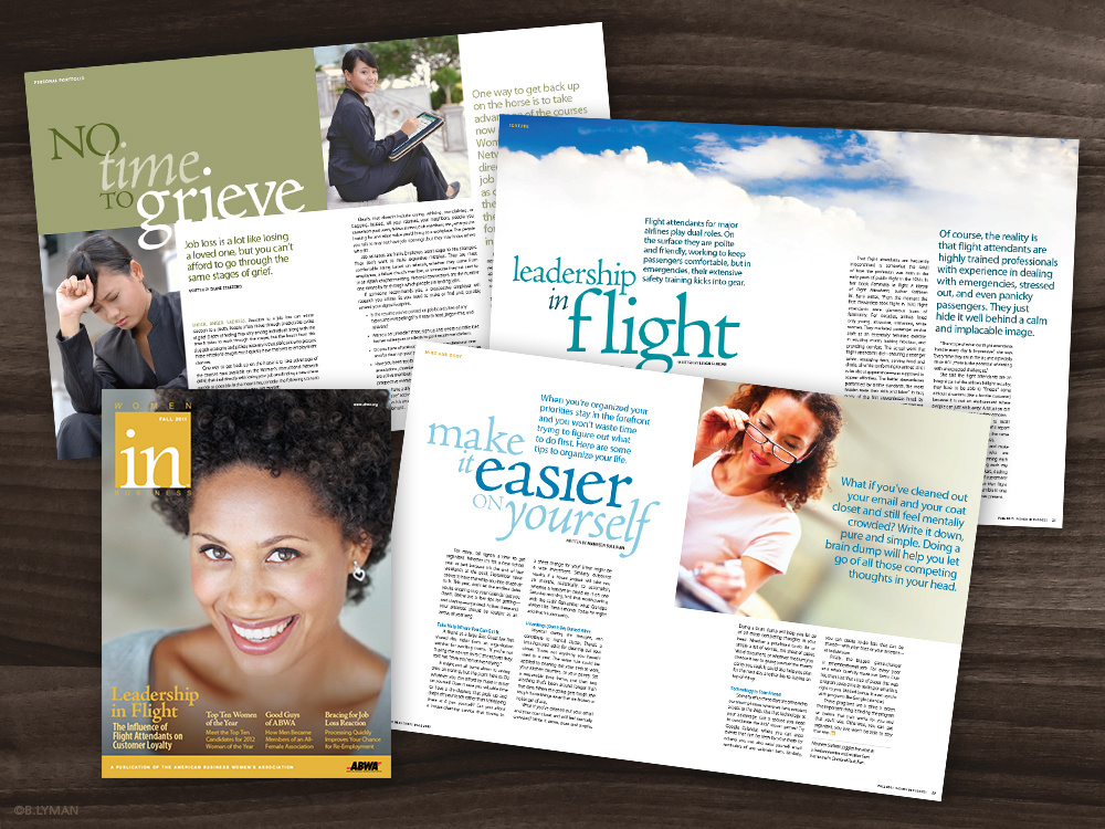 Women In Business Magazine design editorial layout
