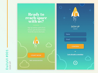 DailyUI #001 - Sign Up 001 dailyui sign up ui uidesign