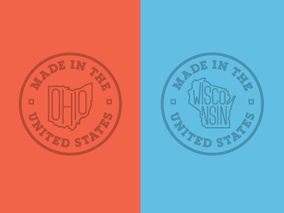 Made in the USA american made badge made in usa ohio outline pet food seal state usa wisconsin