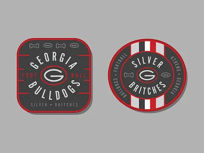 UGA Football Patches branding bulldogs football georgia logo patch roundel southeast sports uga university vector