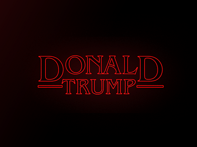 Stranger Things benguiat donald trump horror scifi stranger things thriller title trump type vector