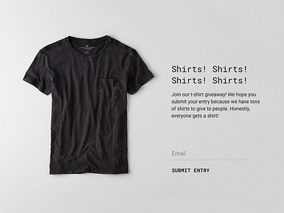 #dailyui #097 - Giveaway daily daily ui dailyui entry giveaway submit form tshirt ui ui challenge