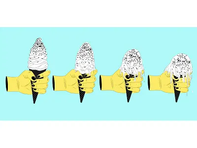 Trying not to melt hot ice cream melt melting summer