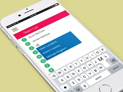 Team List 2.0 app application list rugby