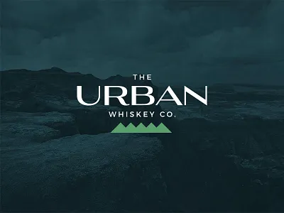Urban Whiskey Co. distillery logo minimal montana urban whiskey whisky