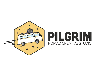 Pilgrim Nomad Studio brand identity branding combi logo spaceship t2 universe van volkswagen