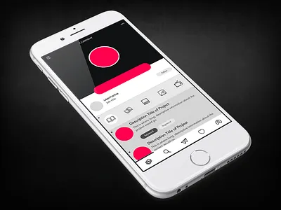 Pitch@ - User Profile (blank) app black userflow design experience interface ios mobile navigation profile user web