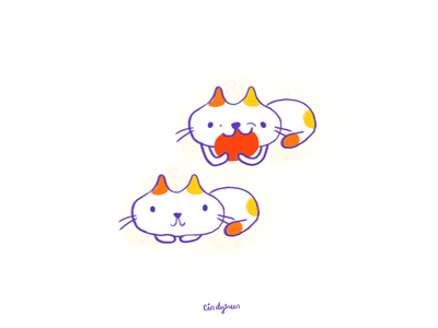 Sneaky cat thief! animals animated gif animation cat cats chew eat gif pepperoni steal thief