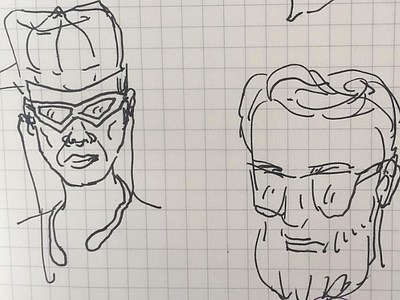 Sketch illustration portrait sketch