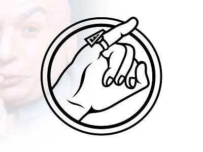 Dr Evil 1 milion dollars austin powers sticker vector