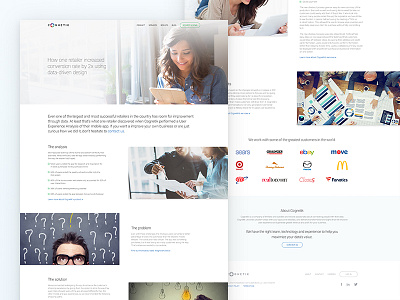 Cognetik - case study cognetik design homepage landing page ui user interface ux website