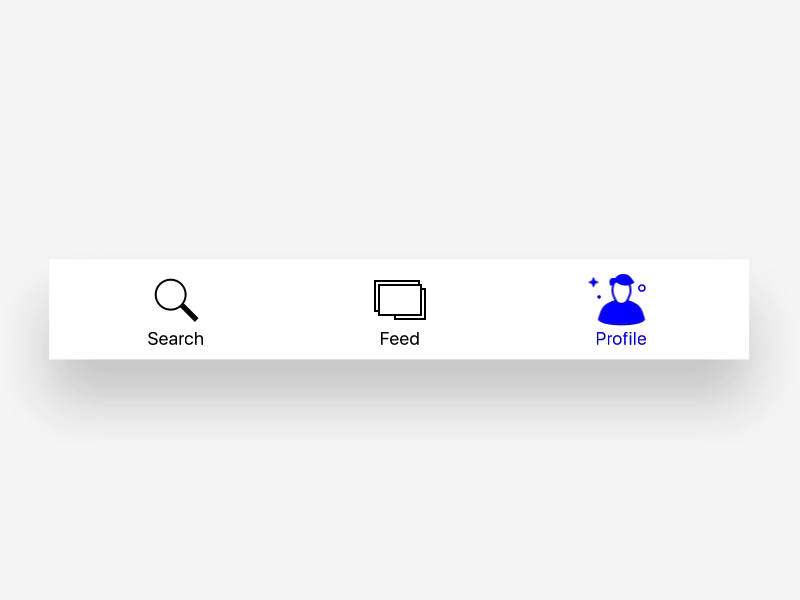 Tab bar animation discover explorations icons ios navigation profile search tab tabbar ui ux