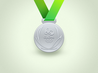 Silver Medal 2016 brazil icon illustration medal olympics rio silver sports