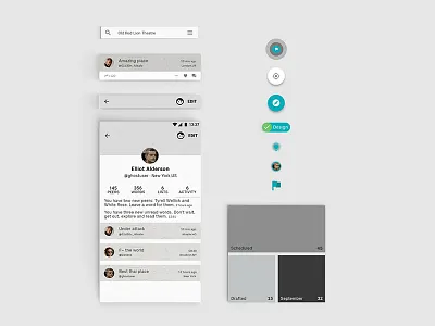 Wireframes – Stylesheet 2d alternative flat material design stylesheet wireframe