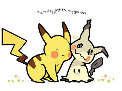 Mimikkyu and Pikachu debut shot mimikkyu pikachu pokemon