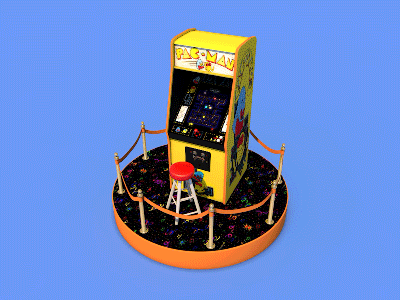 Pacman Cabinet 3d cabinet pacman