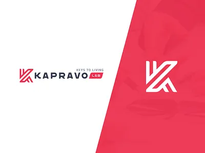 Kapravo lab brand creative identify inspire k letter logo monogram symbol team