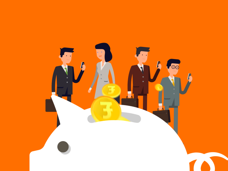 Coins after effects animation coin gif gkcapital money pig