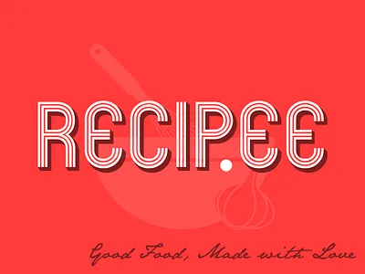 Recipee - Logo baking chef cooking food garlic kitchen logo recipe red stove whisk white