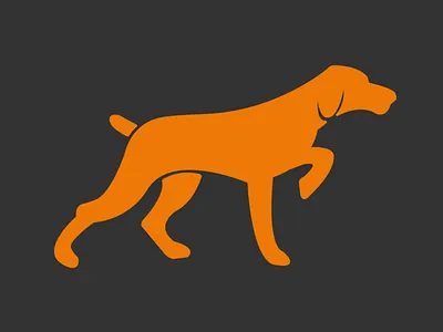 Clausehound Logo black clausehound dog hound hunting icon law legal logo orange startup vector
