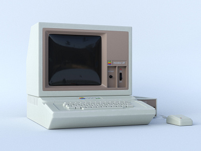 Apple 2 Computer 3d apple2 c4d c4dtoa cinema4d computer greyscalegorilla